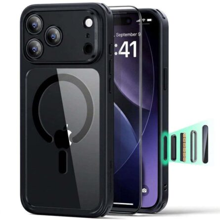 Θήκη κινητού ESR Classic Hybrid HaloLock+ Sreen Protectorfor iPhone 18 Pro / 17 Pro Clear Black