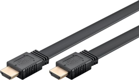 Καλώδιο Goobay HDMI to HDMI with Ethernet flat, 8K/60Hz, 48 Gbps, 2m, Black
