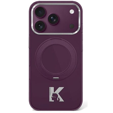 Θήκη κινητού Karl Lagerfeld Hardcase IML Ring Stand MagSafe Kameo Metal for iPhone 18 Pro / iPhone 17 Pro Burgundy