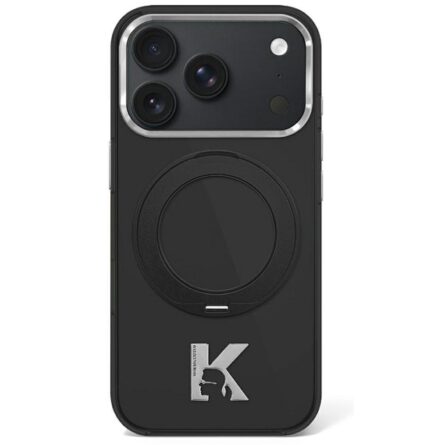 Θήκη κινητού Karl Lagerfeld Hardcase IML Ring Stand MagSafe Kameo Metal for iPhone 18 Pro/ iPhone 17 Pro Black