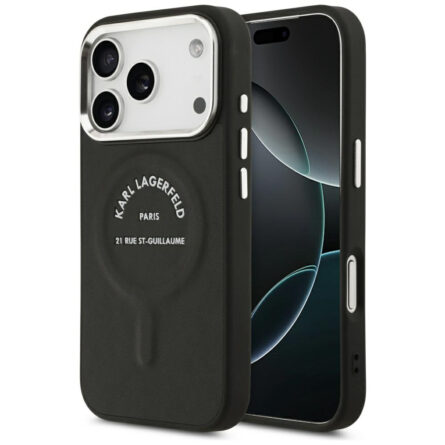 Θήκη κινητού Karl Lagerfeld HC MagSafe Leather EMB for iPhone 18 Pro Max / 17 Pro Max Black