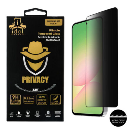 Προστασία Οθόνης Κινητού Idol 1991 Premium Privacy Tempered Glass Black for Samsung A57 5G  Privacy