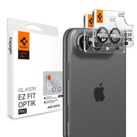 Προστασία κάμερας Spigen Optik Pro Glass TR EZ Fit 2-Pack for iPhone Duo Star White